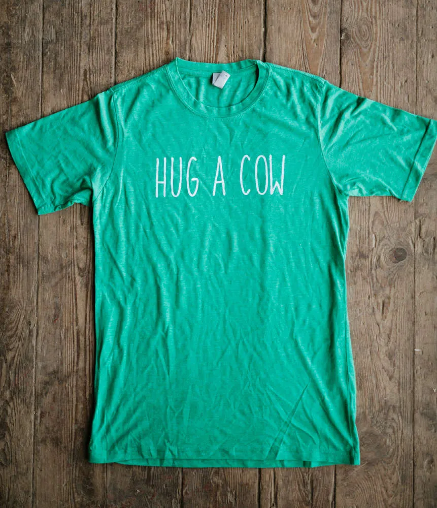 Hug a Cow Tee YOUTH - Green