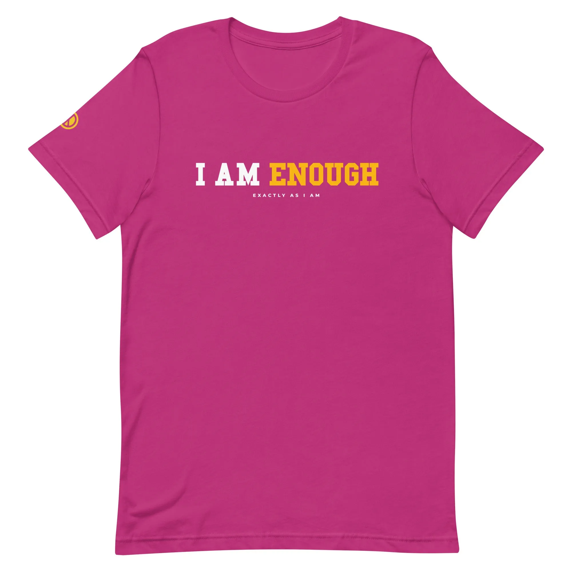 I AM ENOUGH STRONG Mental Health T-Shirt with Peace Sign for Women