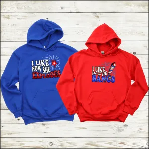 I Like How She Explodes & I Like How He Bangs Hoodies