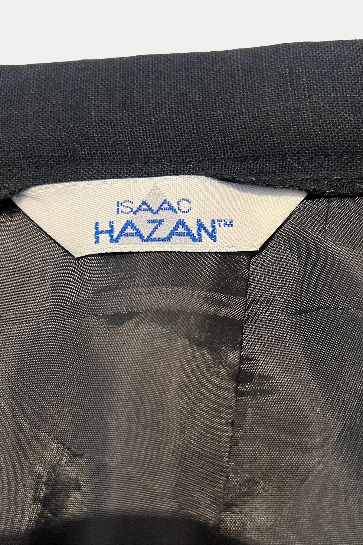 Isaac Hazan Black Linen Pencil Skirt
