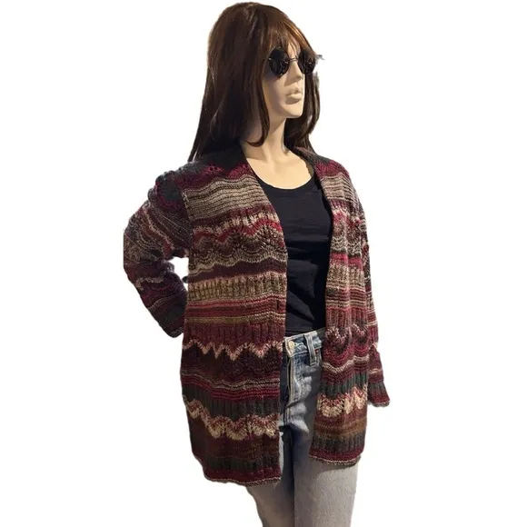 J. Jill Multi-Weave Cardigan Sweater