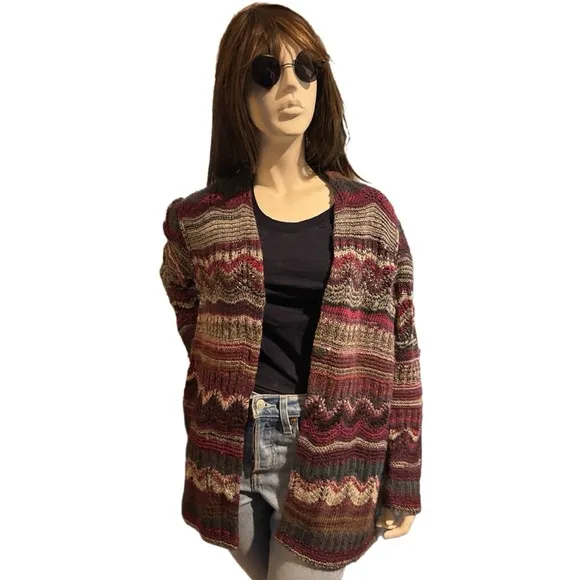 J. Jill Multi-Weave Cardigan Sweater