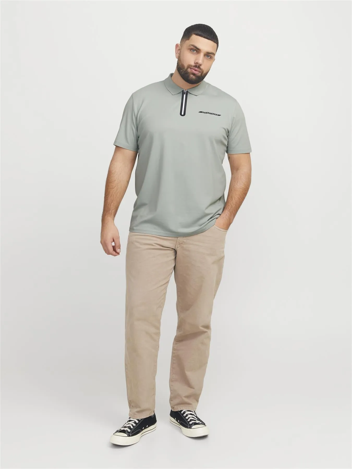 Jack & Jones Short Sleeves Polo Shirt For Men (JCOFUSION PIQUE) in 3 Colours, 4XL-7XL