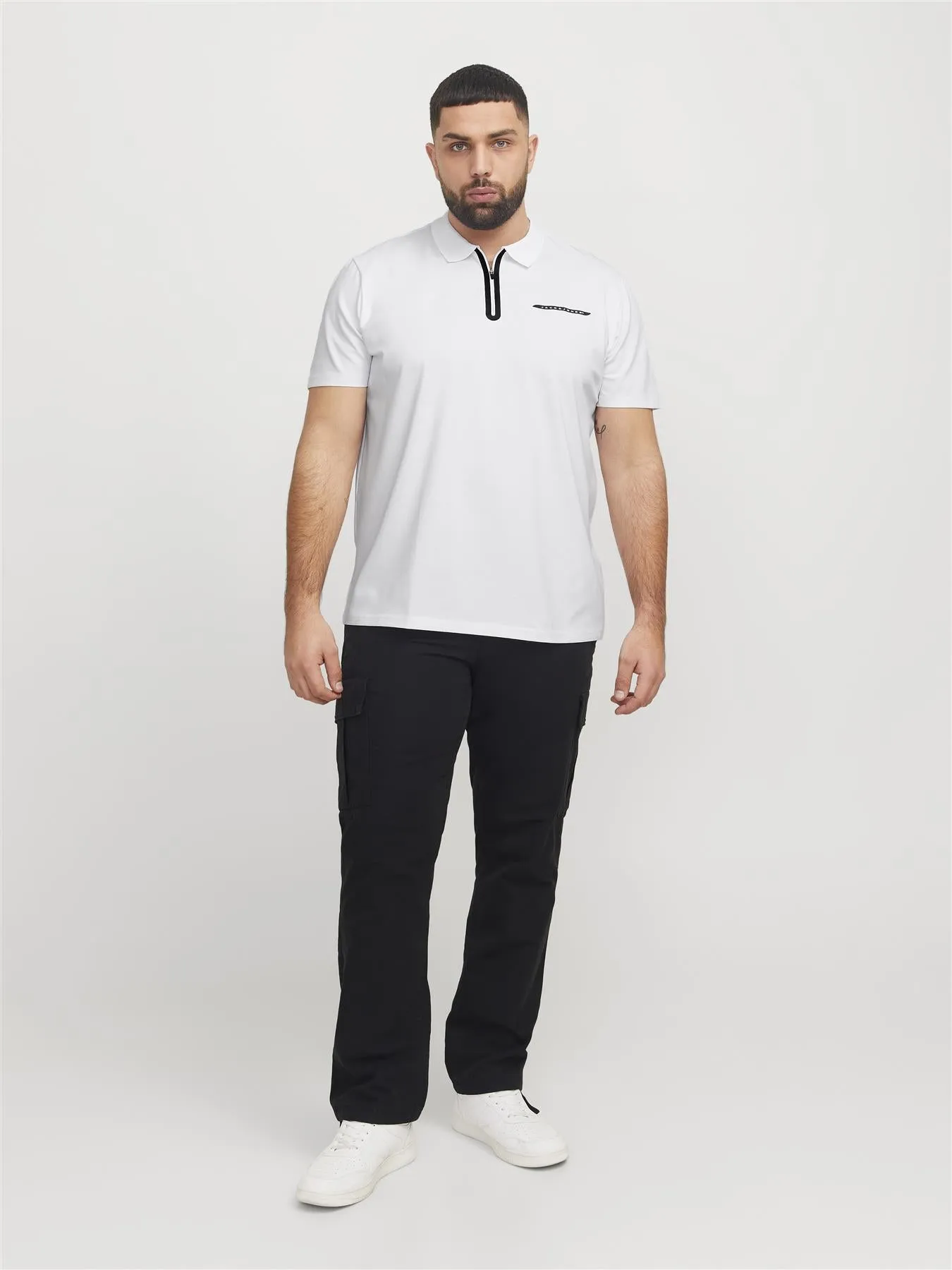 Jack & Jones Short Sleeves Polo Shirt For Men (JCOFUSION PIQUE) in 3 Colours, 4XL-7XL