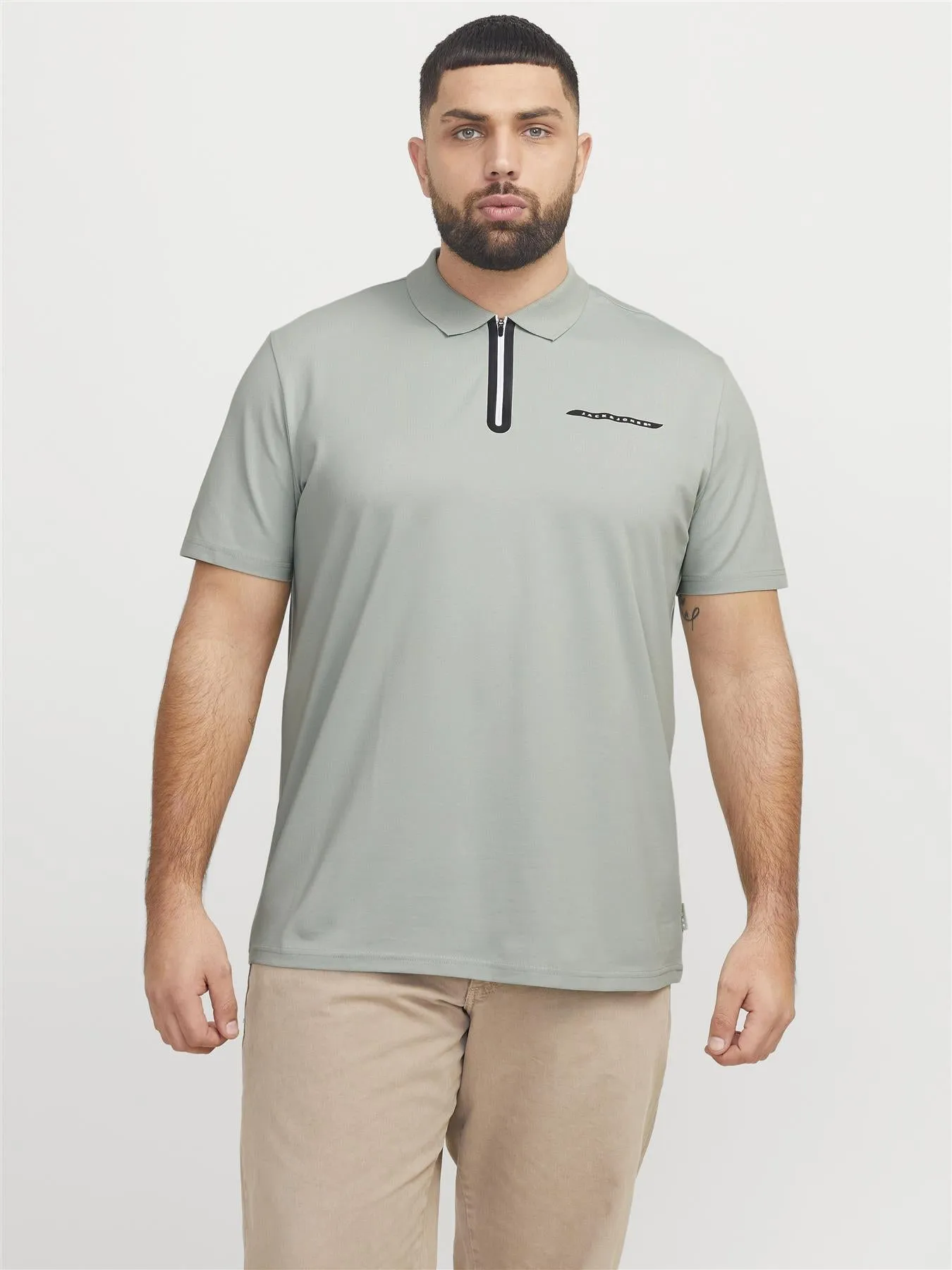 Jack & Jones Short Sleeves Polo Shirt For Men (JCOFUSION PIQUE) in 3 Colours, 4XL-7XL