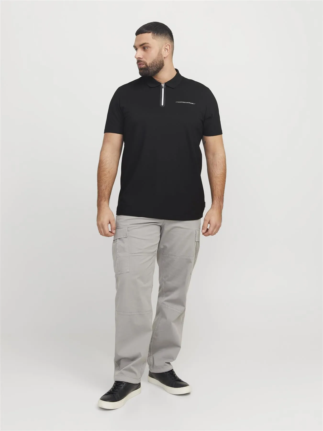Jack & Jones Short Sleeves Polo Shirt For Men (JCOFUSION PIQUE) in 3 Colours, 4XL-7XL