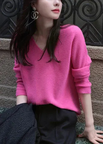 Jaemy - Italian knitted v-neck top