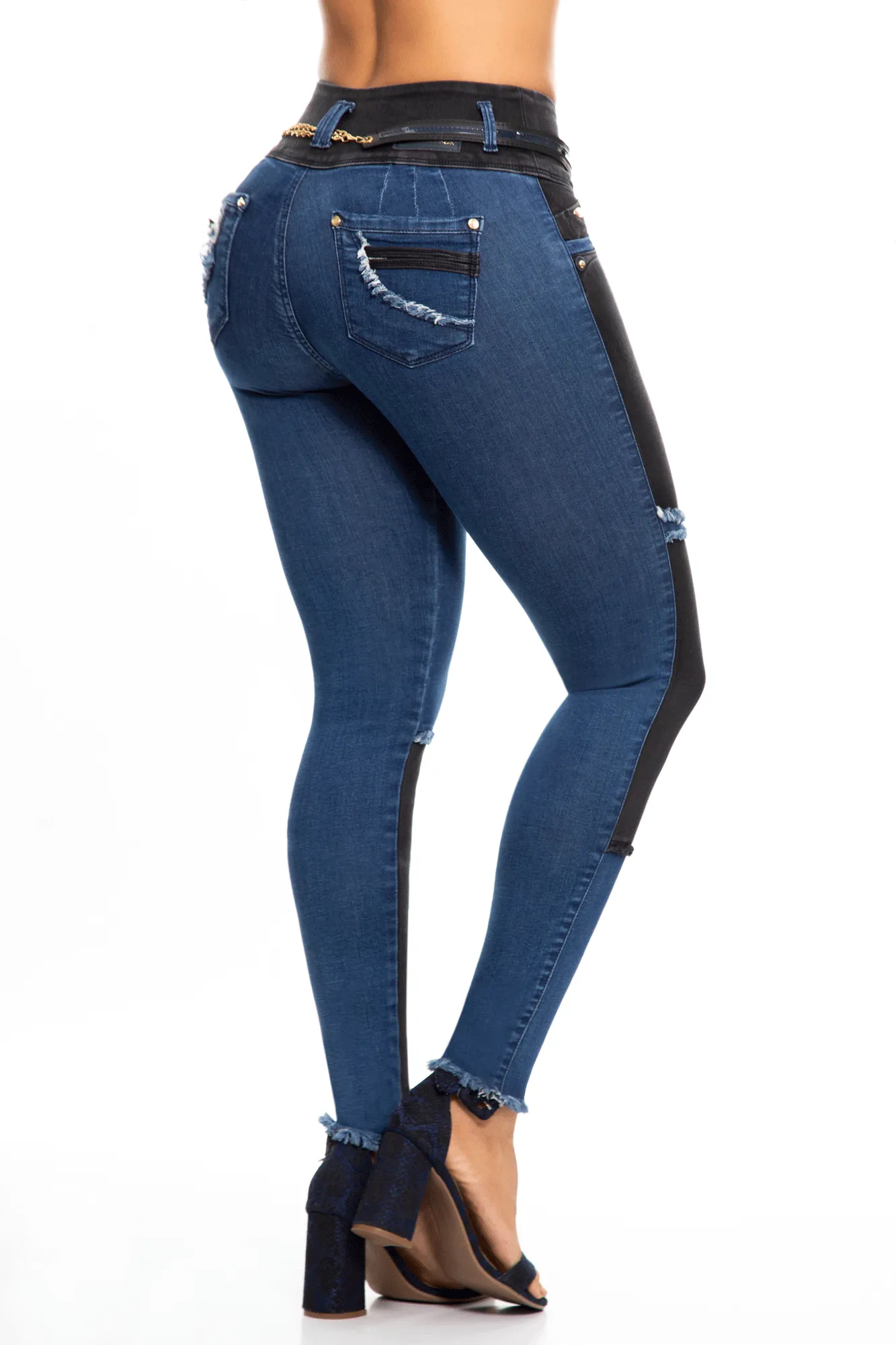 JEANS COLOMBIANOS PUSH UP COMBINADO 6945