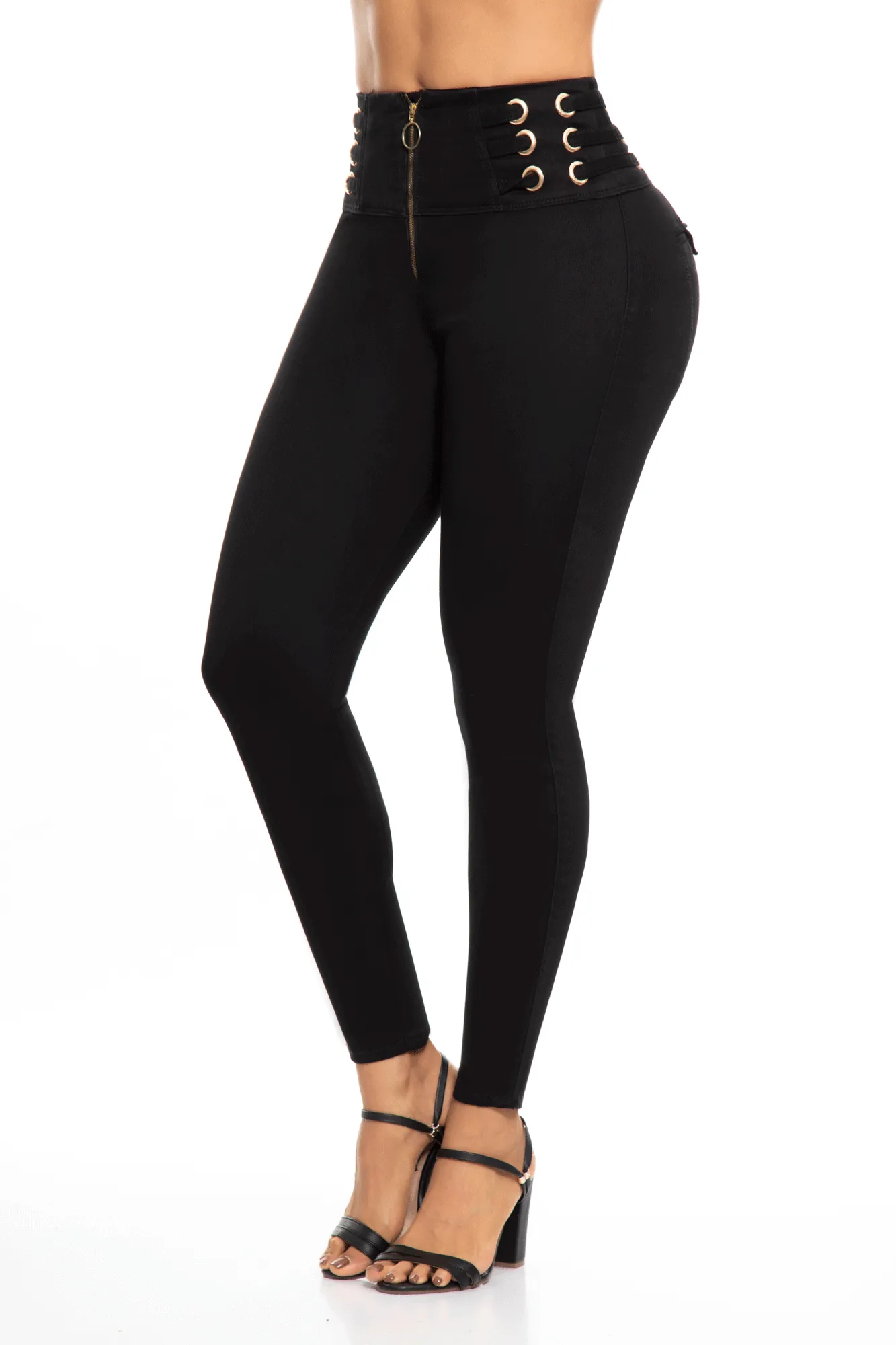 JEANS COLOMBIANOS PUSH UP NEGRO 6908