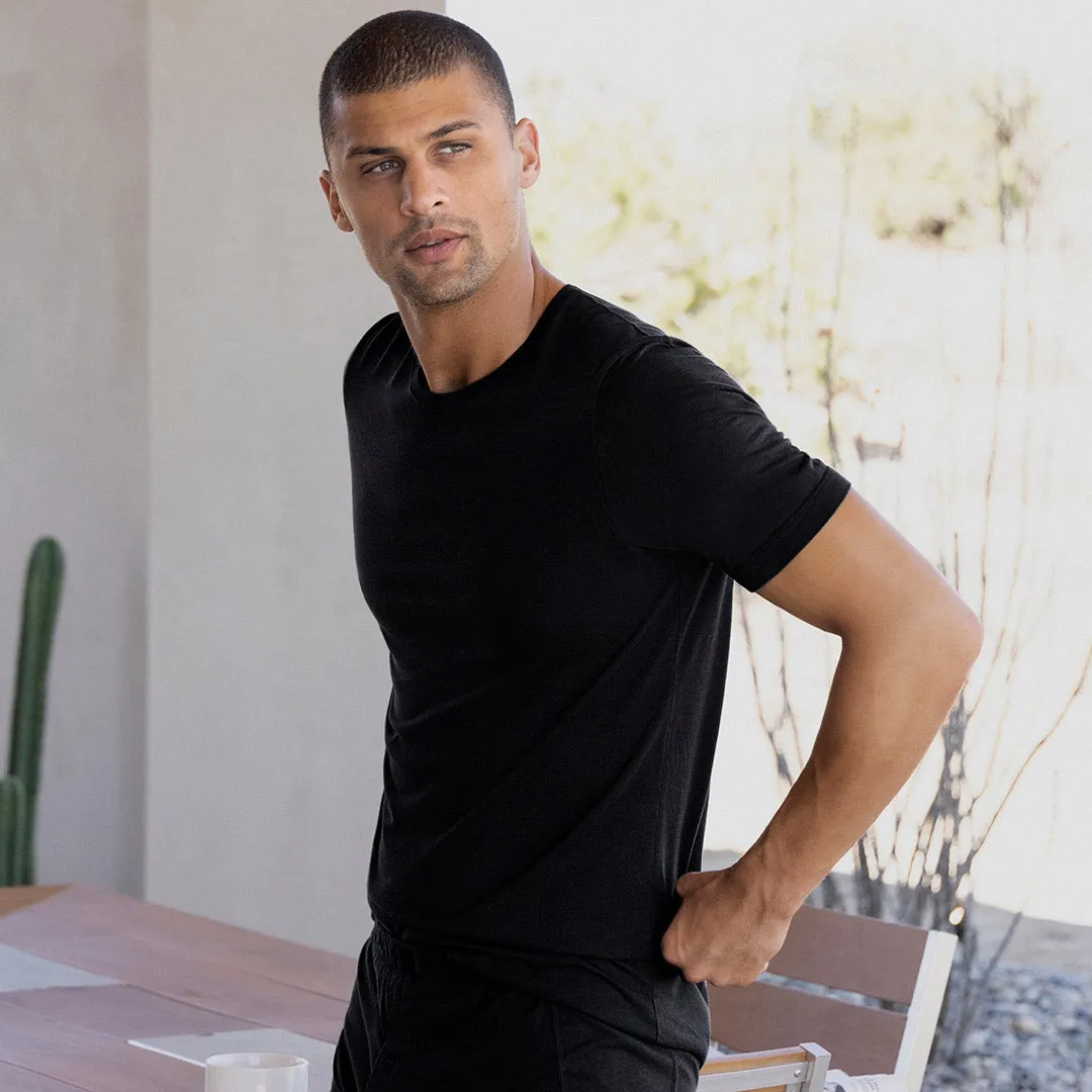 Jersey Crew Neck T-Shirt Black