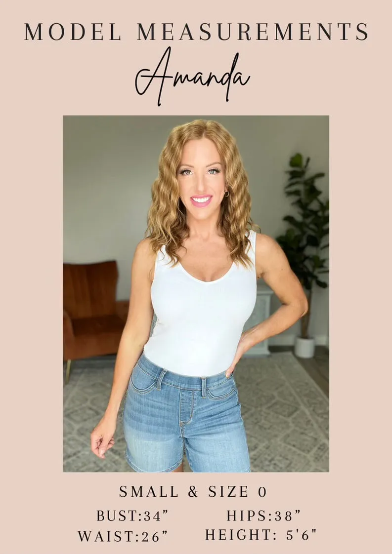judy Blue Lisa High Rise Control Top Wide Leg Crop Jeans in Pink