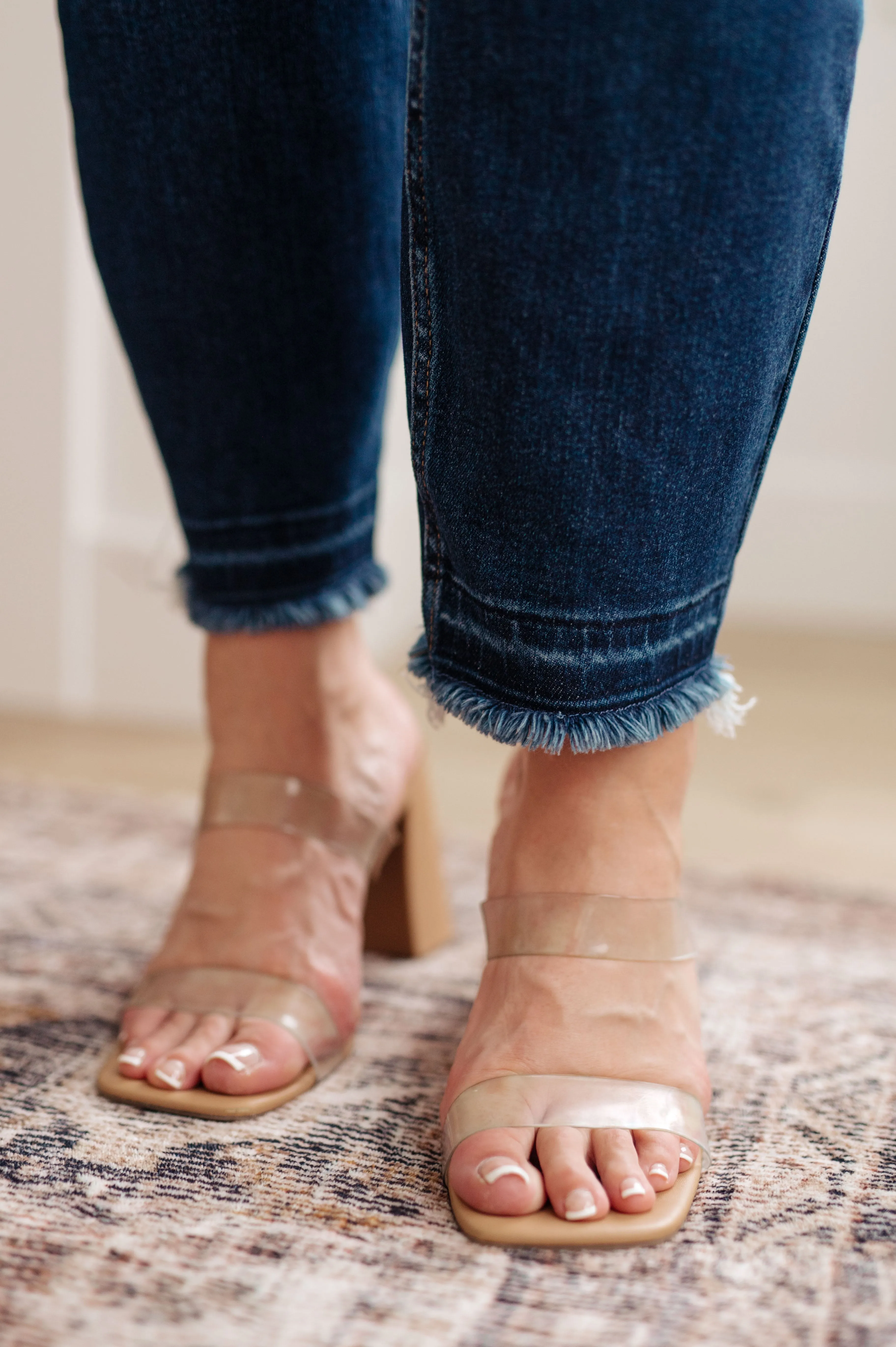 JUDY BLUE Phillipa High Rise Release Hem Slim Jeans