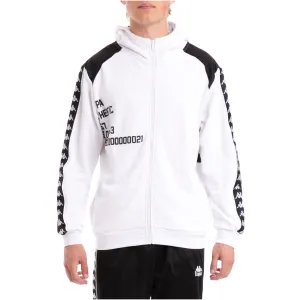 Kappa Authentic Bray White Black Hoodie 304IEL0-904