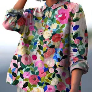 Kiara™ | Chic Floral Loose Fit Blouse