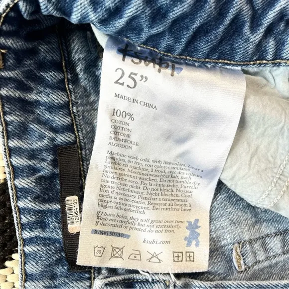 Ksubi Chlo Wasted Straight Leg Jeans in No Rules Size 25