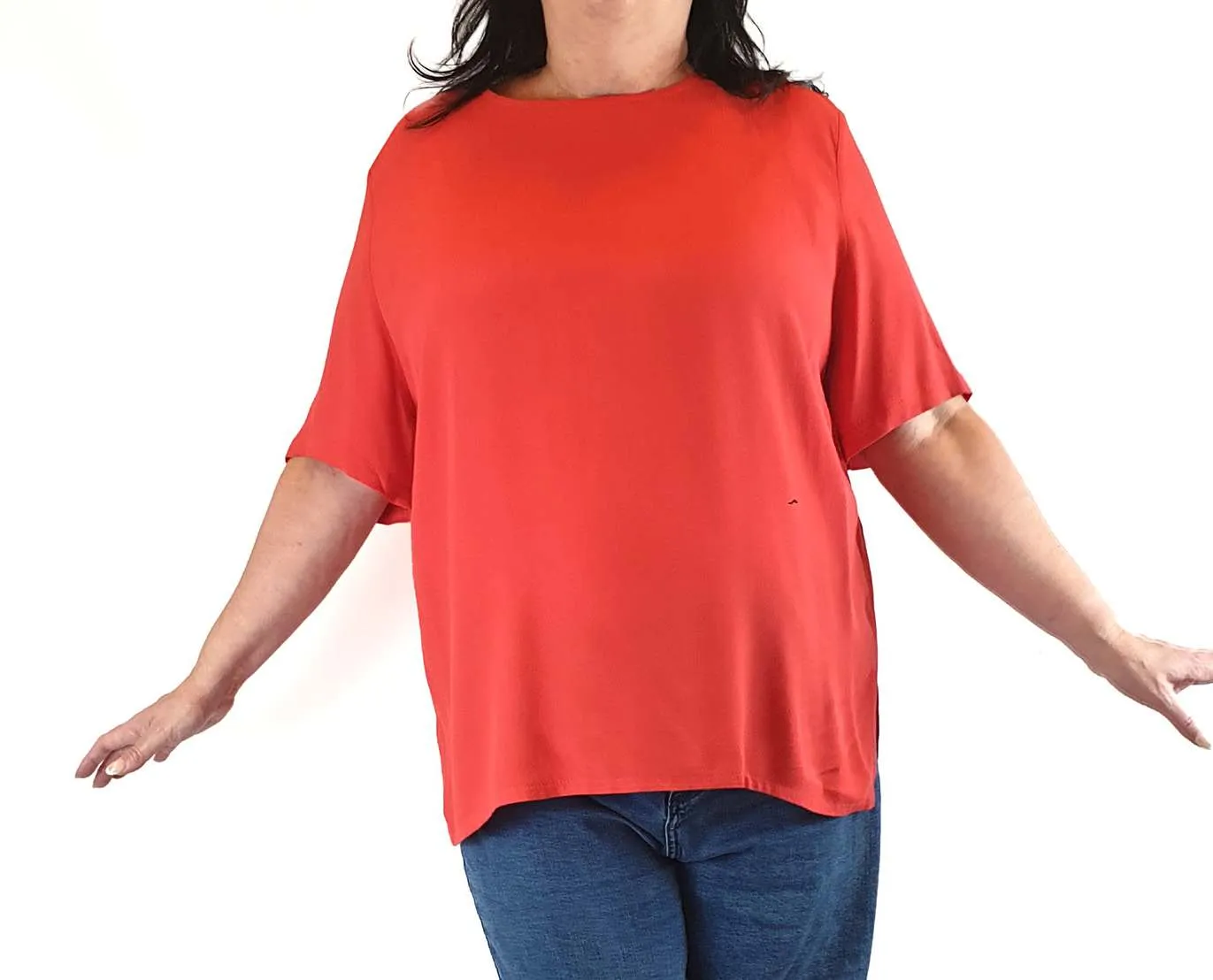 K.T.Creations red/coral red top size 20