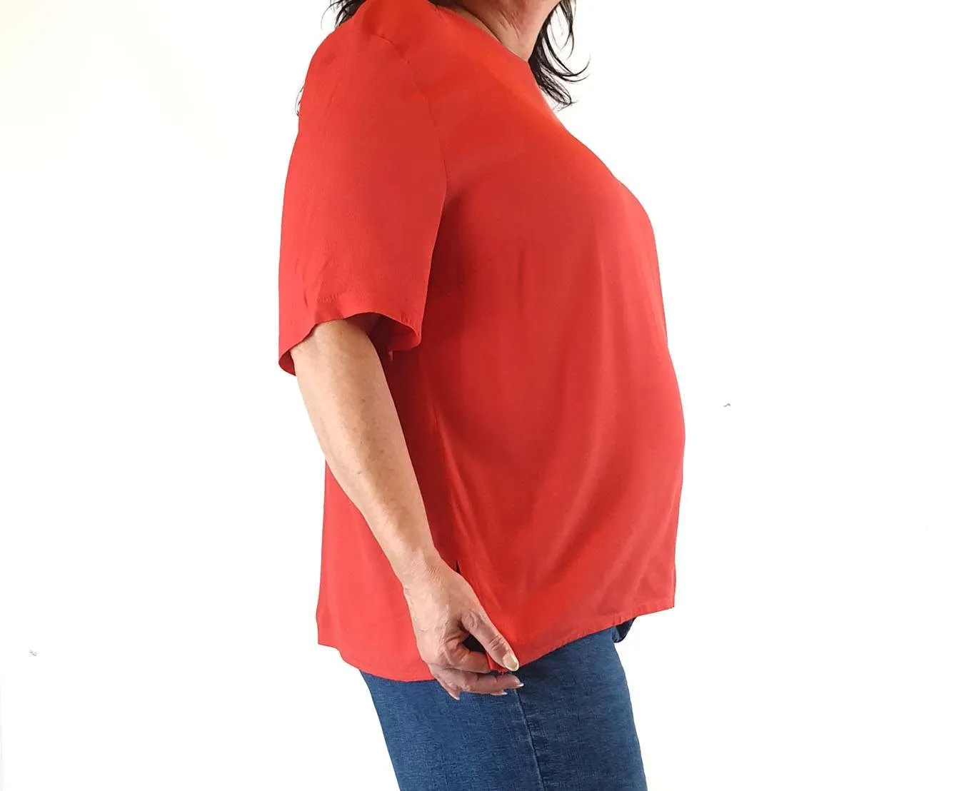 K.T.Creations red/coral red top size 20