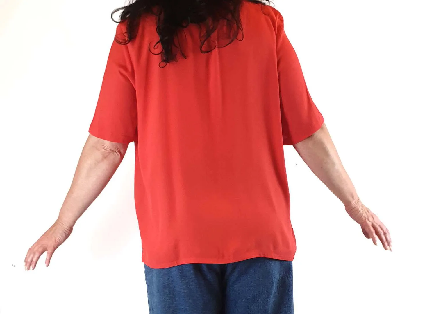 K.T.Creations red/coral red top size 20