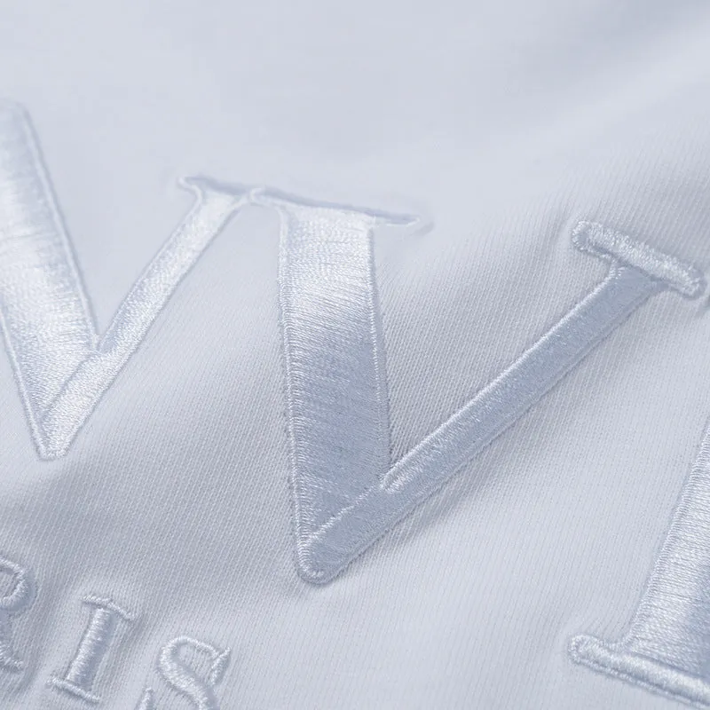 LANVIN Letter Embroidery Logo T-Shirt White