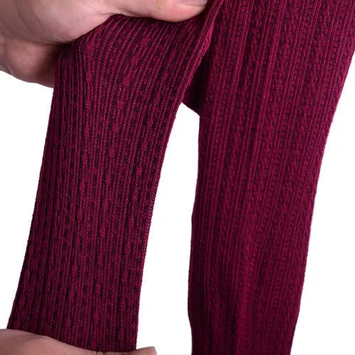 Leggings For Women Casual Warm Winter Stirrup Legging Line Stripe Knitted Thick Slim Leggings Super Elastic