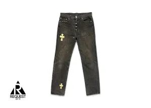 Levi's Black Denim "Gold Crosses"