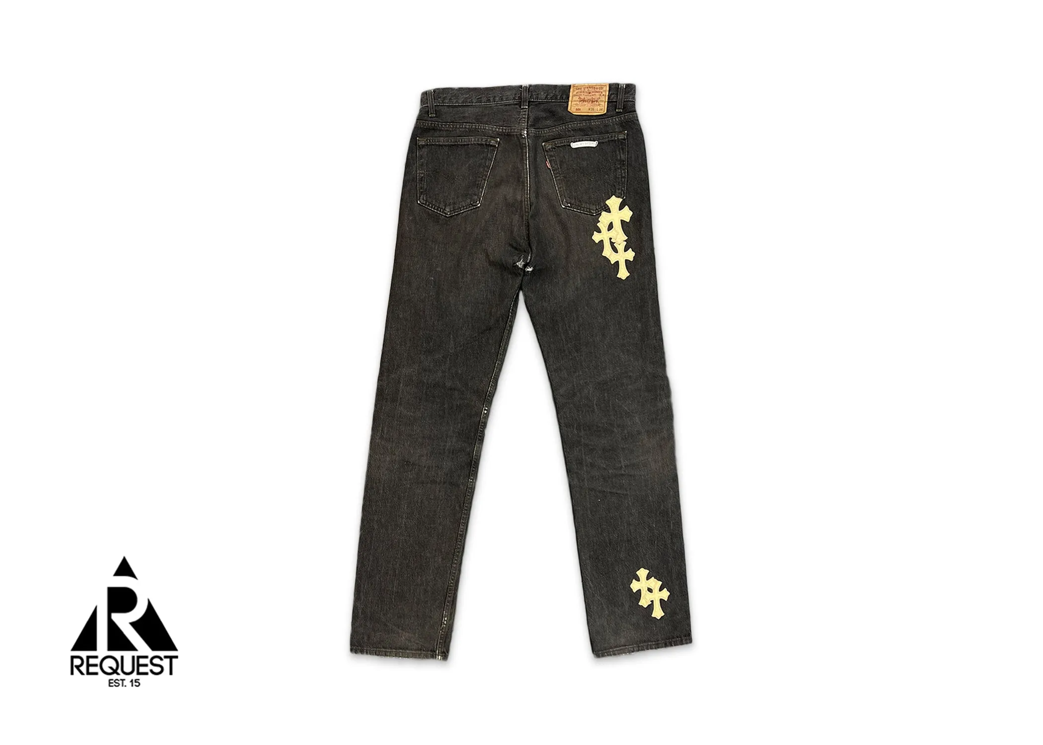 Levi's Black Denim "Gold Crosses"