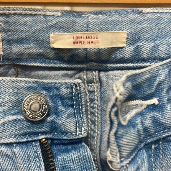 Levi's - High Loose Wide Legged Denim Jeans - Blue - 30x31