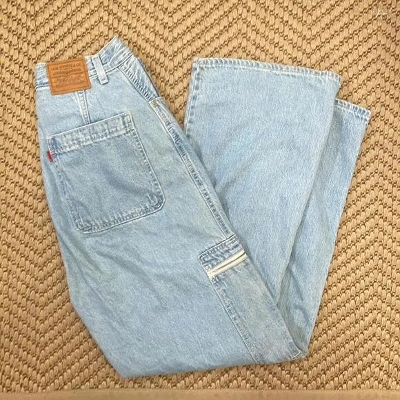 Levi's - High Loose Wide Legged Denim Jeans - Blue - 30x31