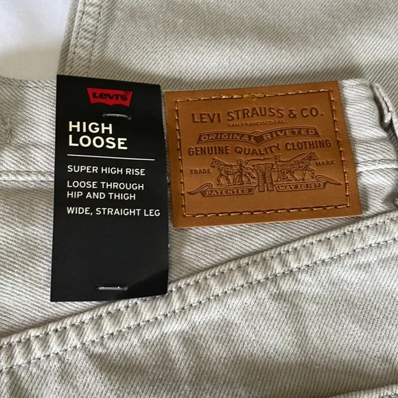 Levis Premium Jeans High Rise in Mushroom Grey NWT