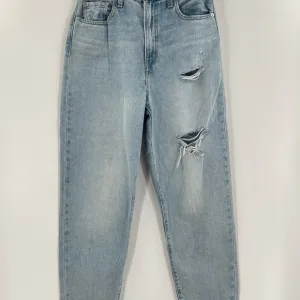 Levi's Premium Jeans Size‎ 27 High Loose Taper Light Wash Denim Blue Distressed