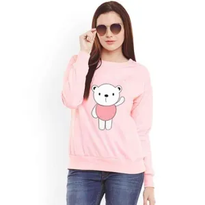 Light Pink Good Morning Panda Print Sweat Shirt SS 91