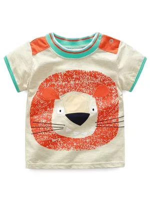 Little Boys Animal Print T-shirt