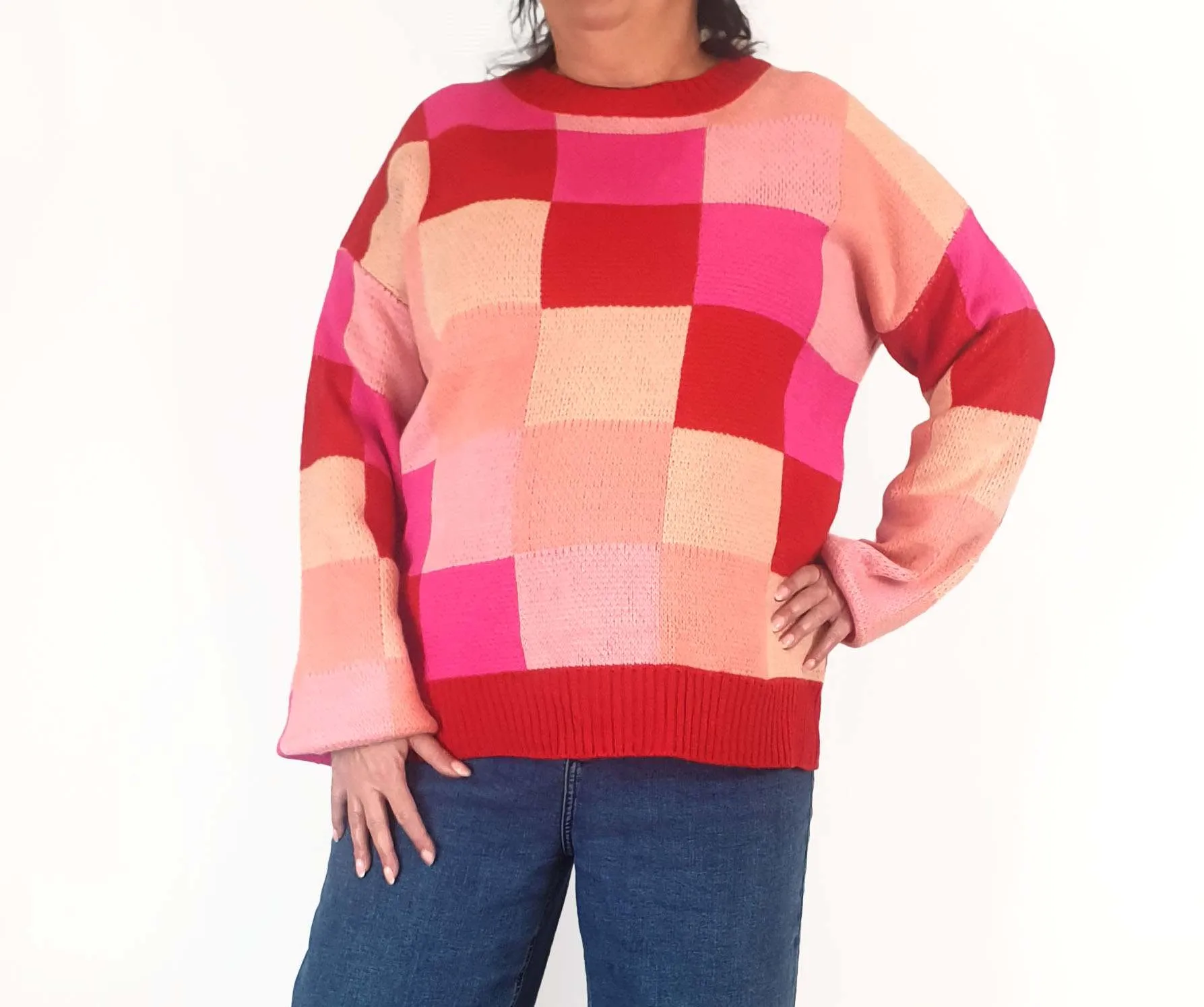 Little Party dress pink-toned knit jumper size XL
