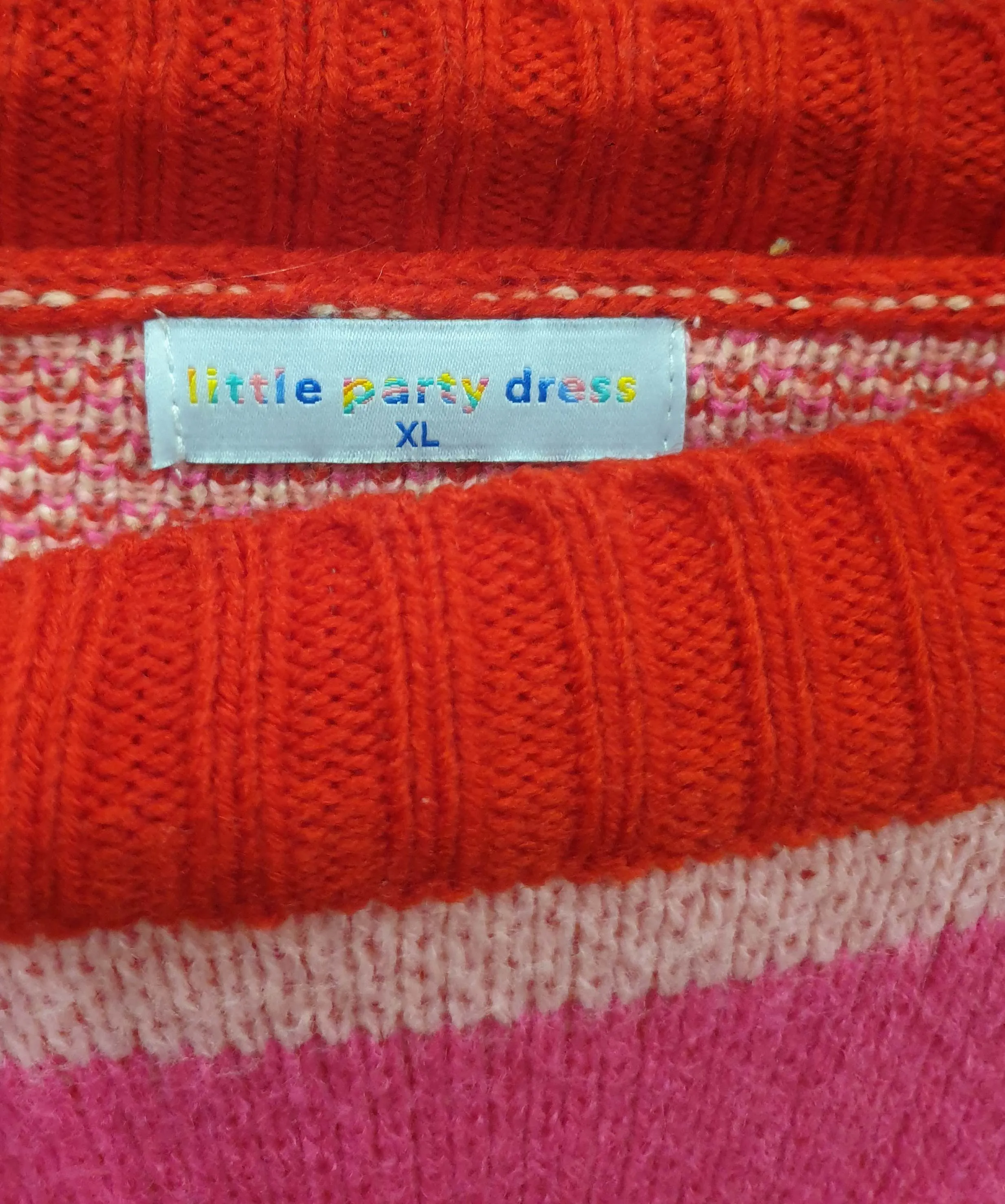Little Party dress pink-toned knit jumper size XL