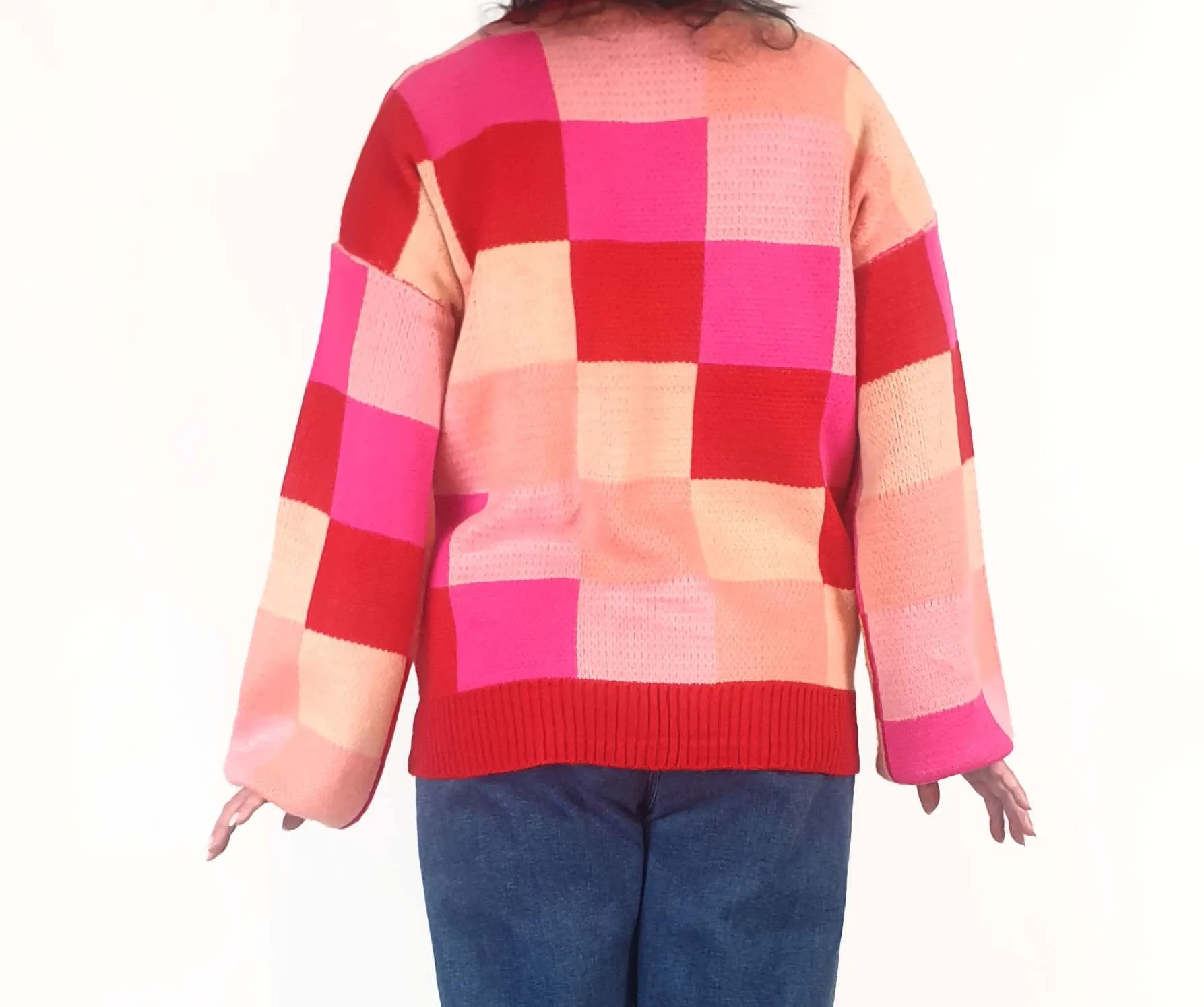 Little Party dress pink-toned knit jumper size XL
