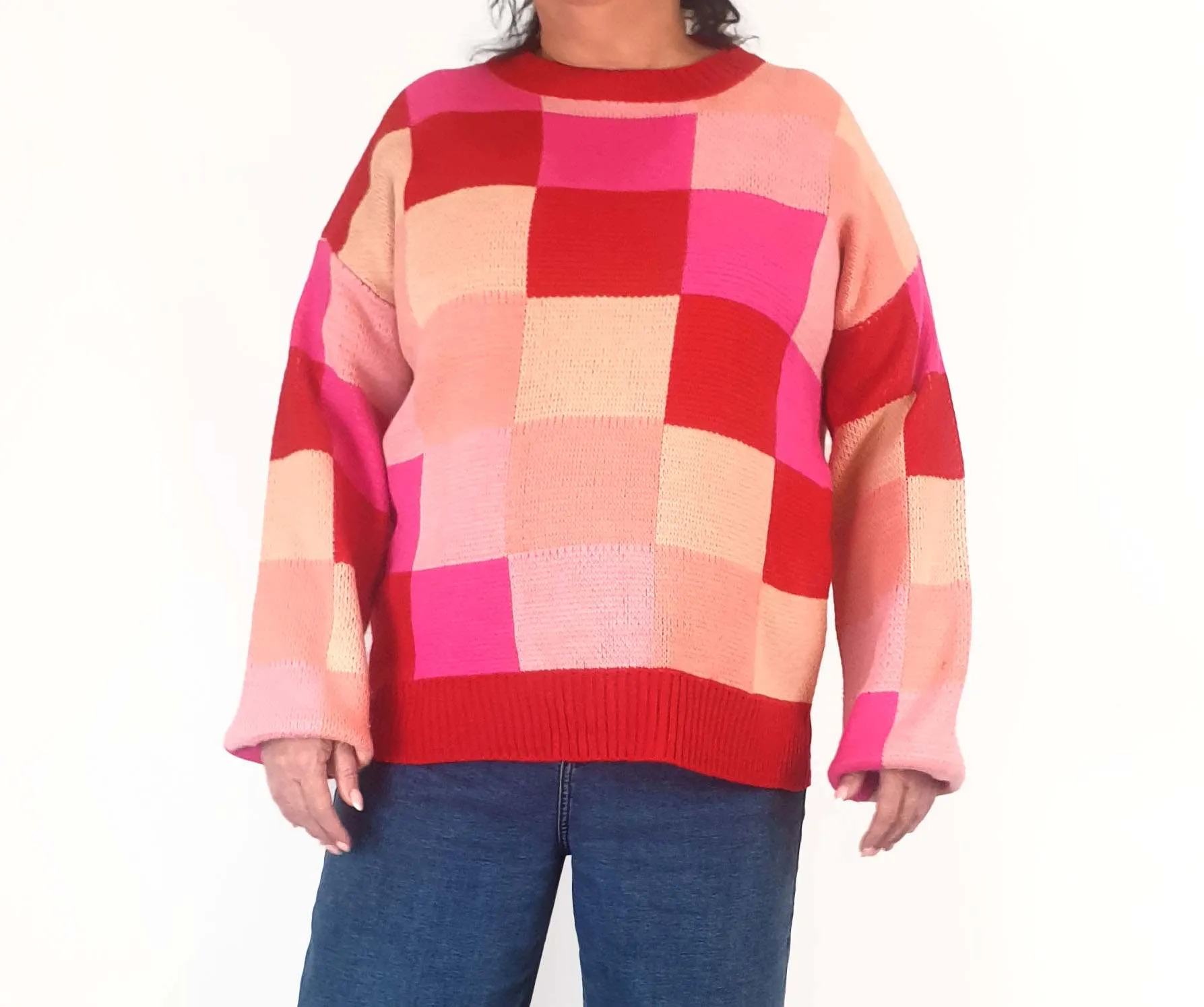 Little Party dress pink-toned knit jumper size XL