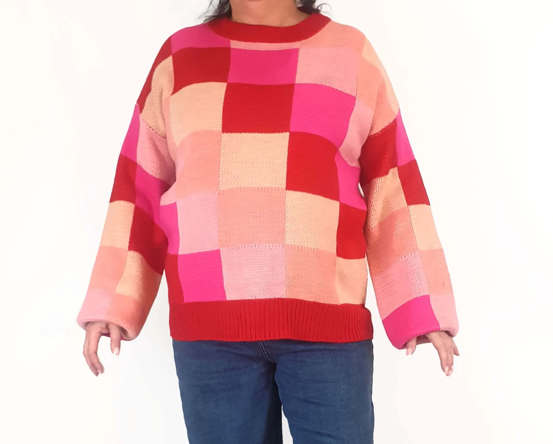 Little Party dress pink-toned knit jumper size XL