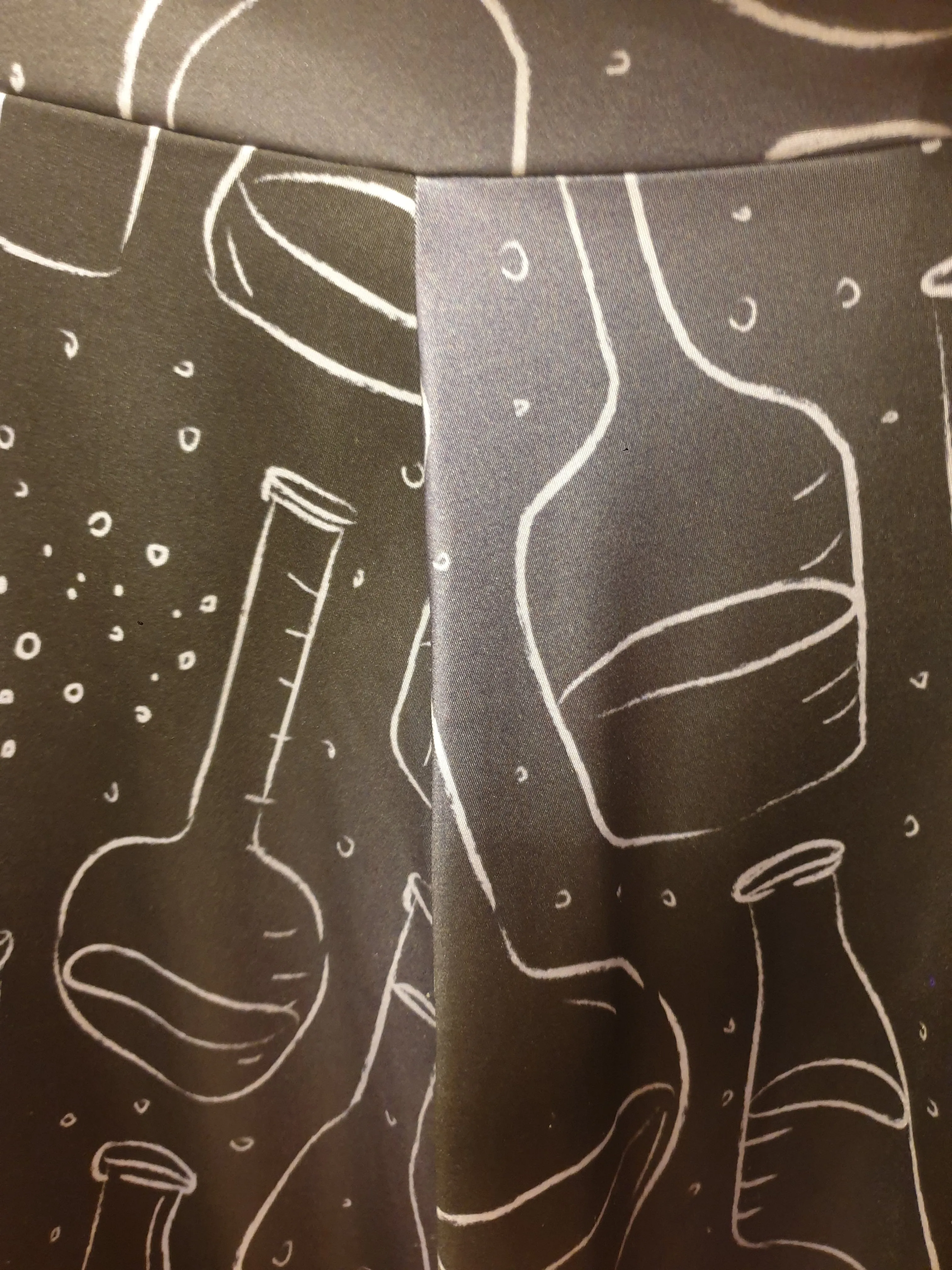 Living Dead maxi skirt with science beaker print size 2XL