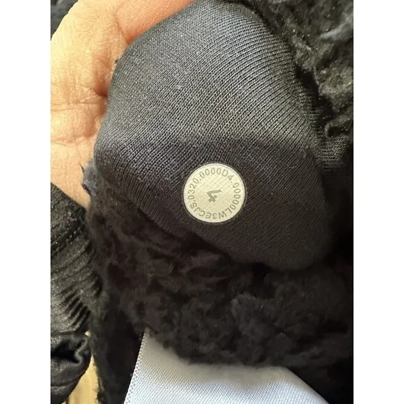 LULULEMON Oh So Sherpa Full Zip Jacket Black Size 4 Fleece Pullover $168 MSRP