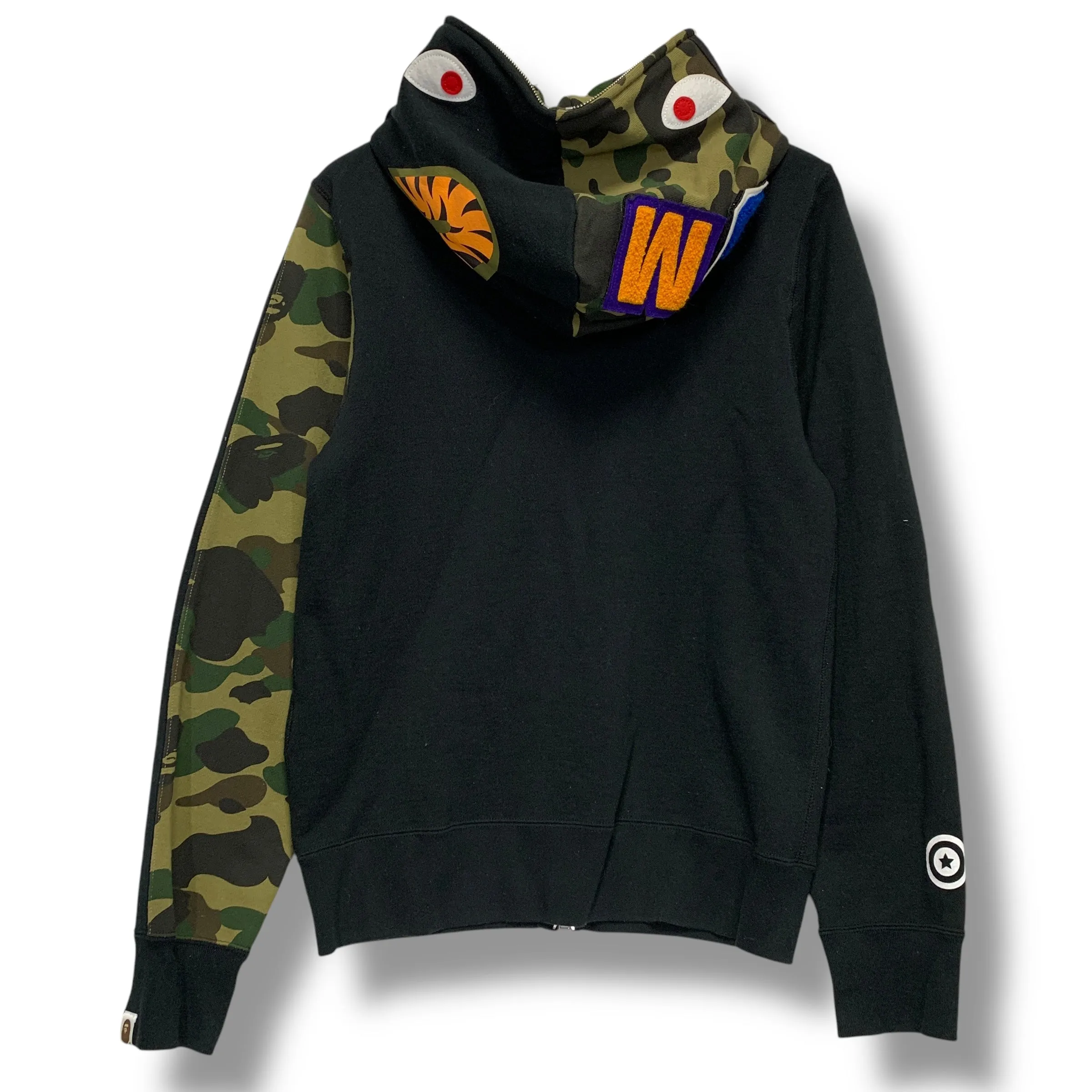 [M] A Bathing Ape Bape WGM Shark Hoodie 1st Camo Sleeve
