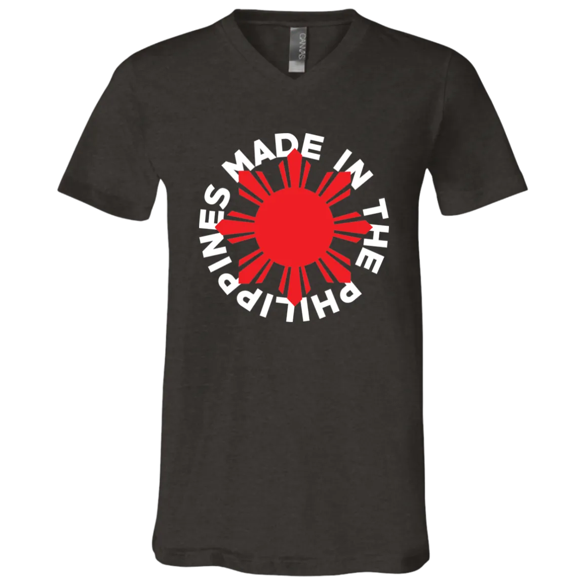 Made in the Philippines Red Sun Unisex Jersey V-Neck T-Shirt