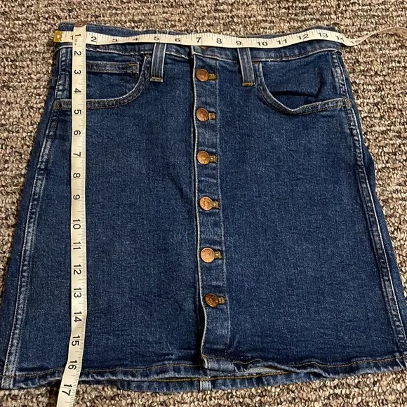 Madewell button up jeans skirt