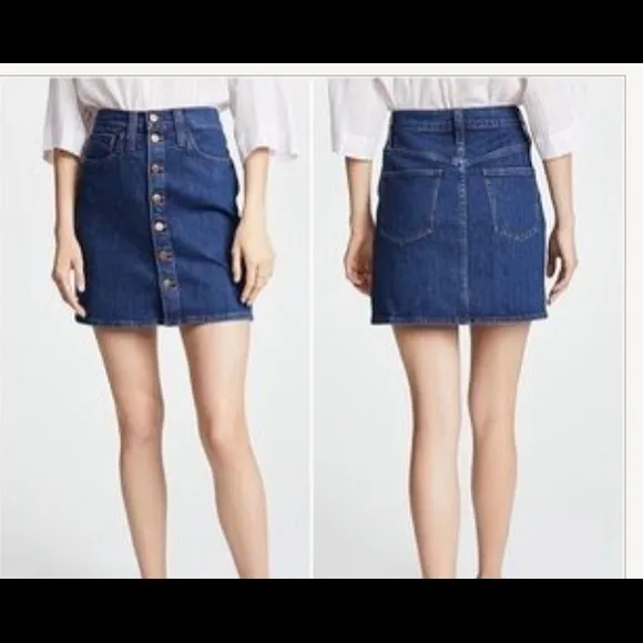 Madewell button up jeans skirt