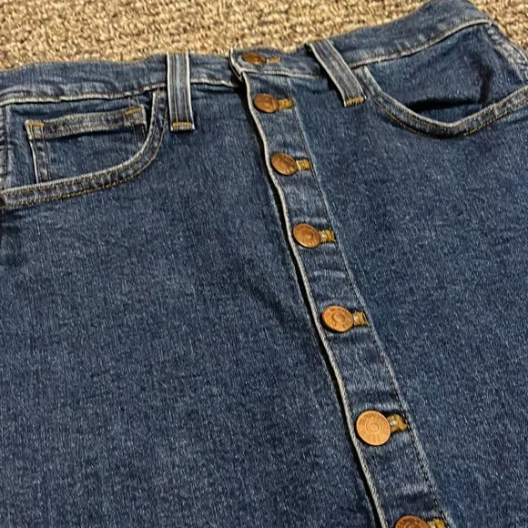 Madewell button up jeans skirt