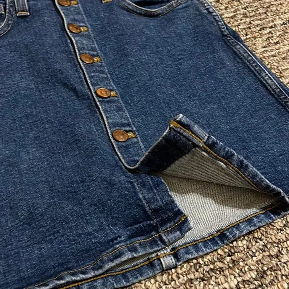 Madewell button up jeans skirt