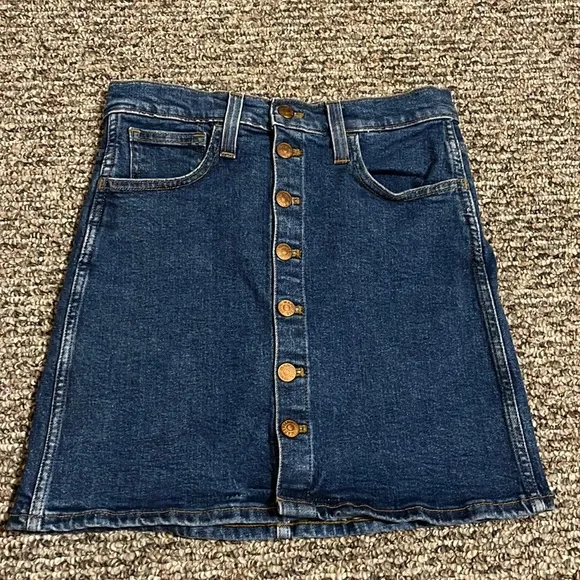 Madewell button up jeans skirt