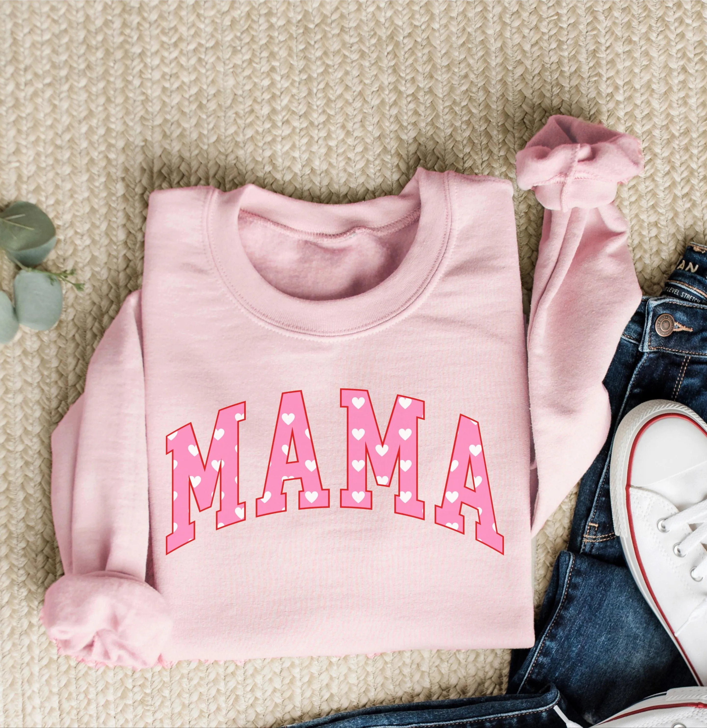 Mama Hearts Valentines Day Sweatshirt