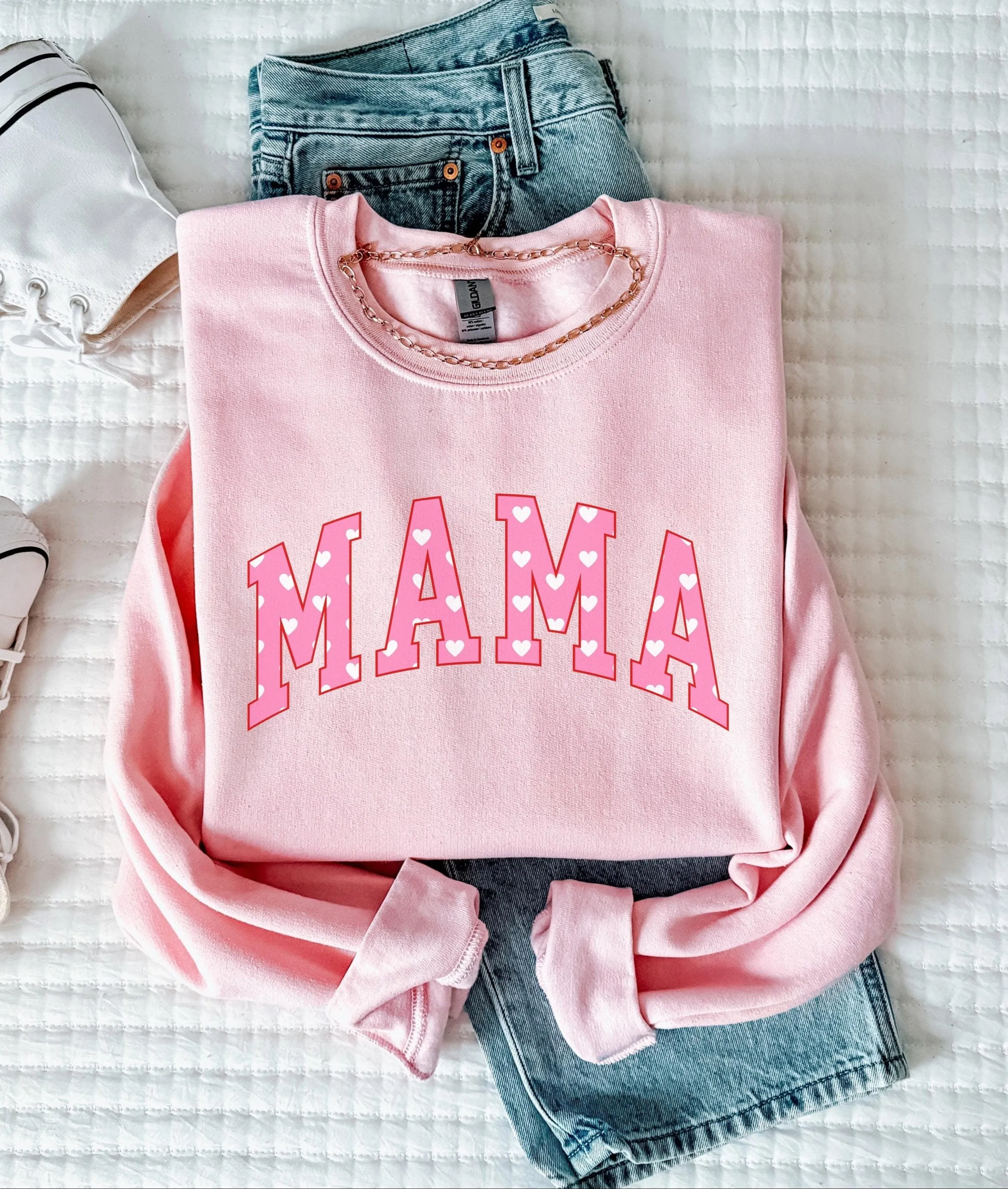 Mama Hearts Valentines Day Sweatshirt