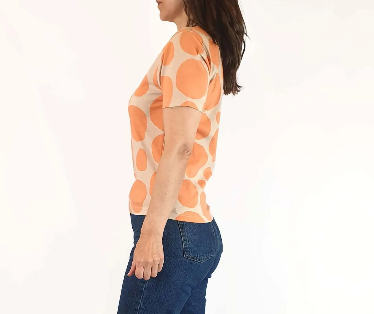 Marimekko   Uniqlo orange print top size XXS (large fit, fits 6-8)