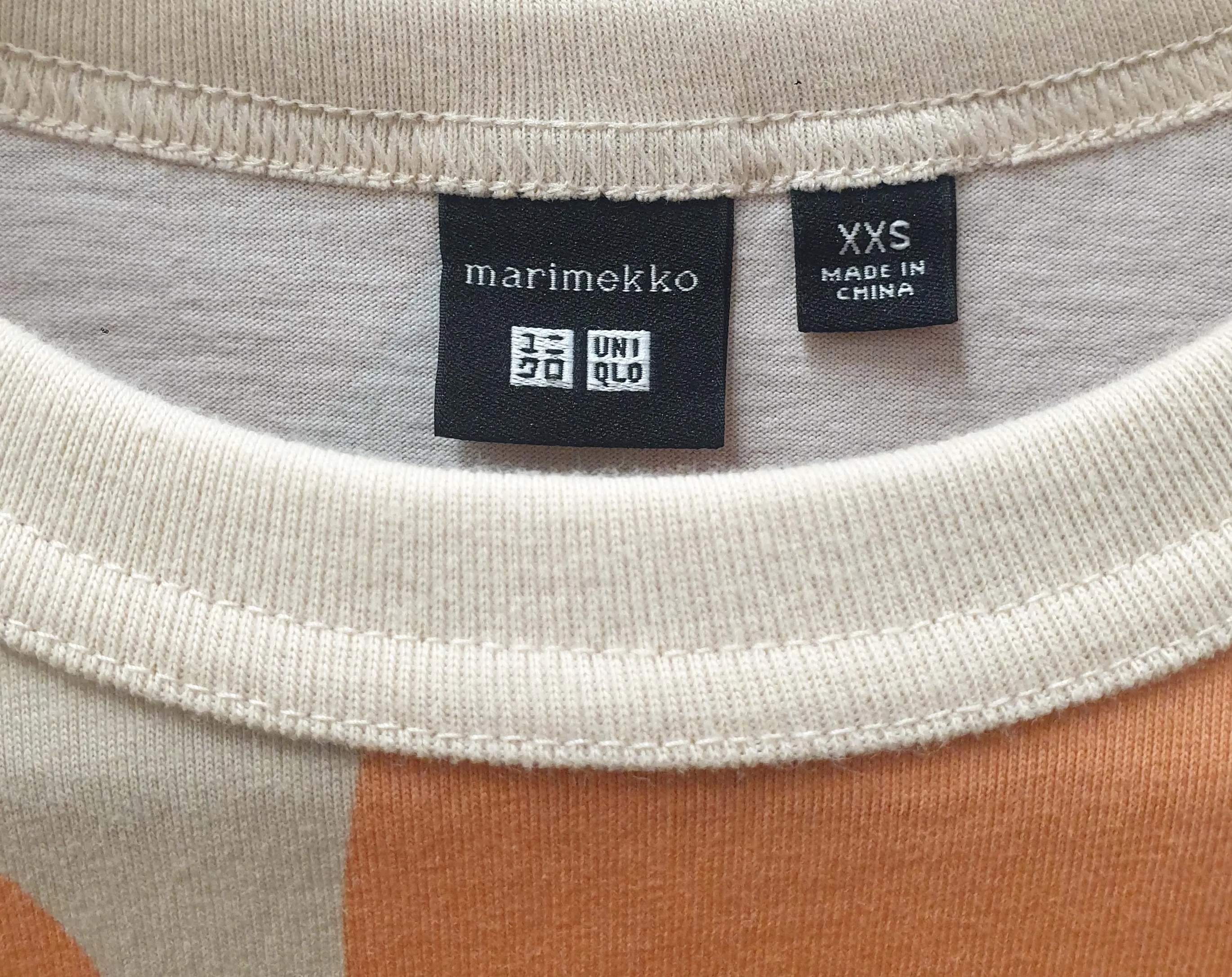 Marimekko   Uniqlo orange print top size XXS (large fit, fits 6-8)